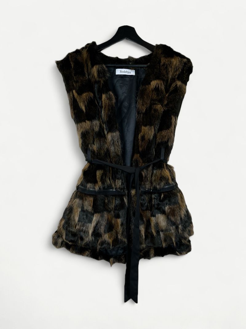 Animal Print Faux Fur Vest