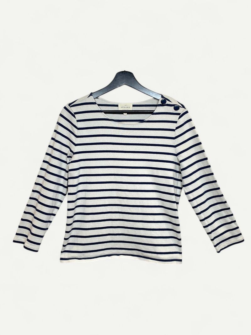 Blue and White Top