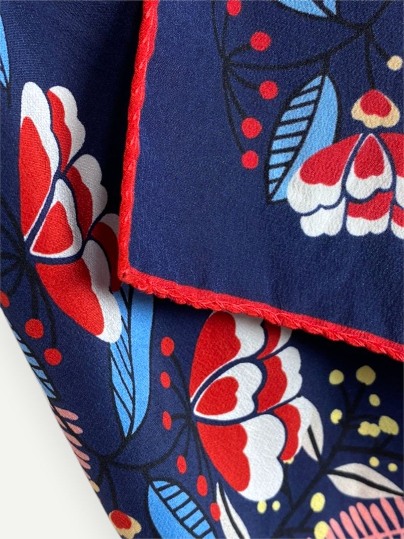 Patterned Silk Scarf