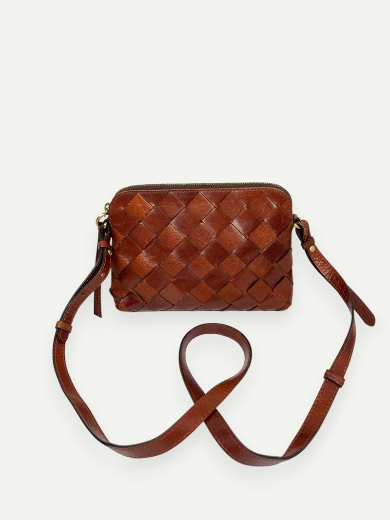 Brown Leather Cross Body Handbag