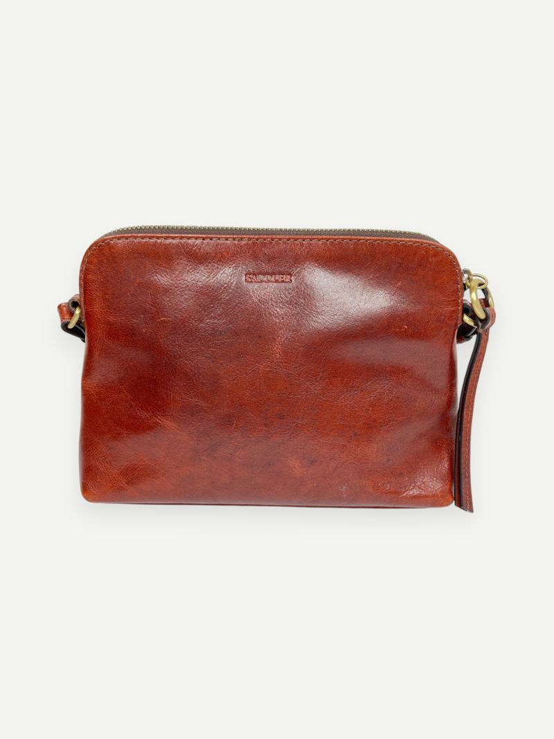 Brown Leather Cross Body Handbag