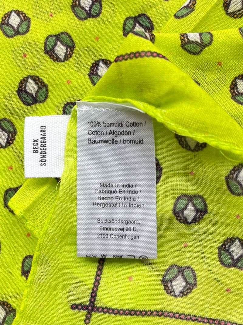 Limefärgad bomullshalsduk