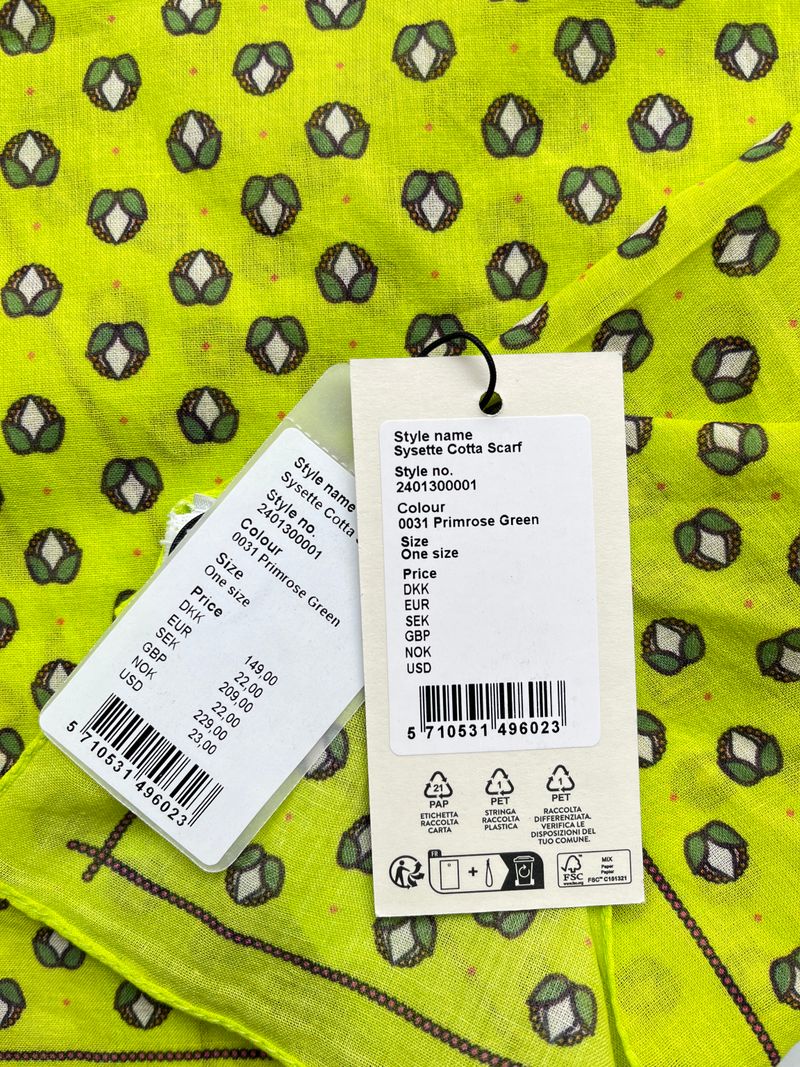 Limefärgad bomullshalsduk