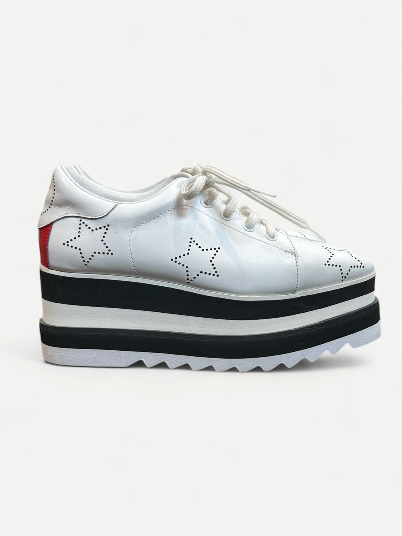 White Platform Brogues