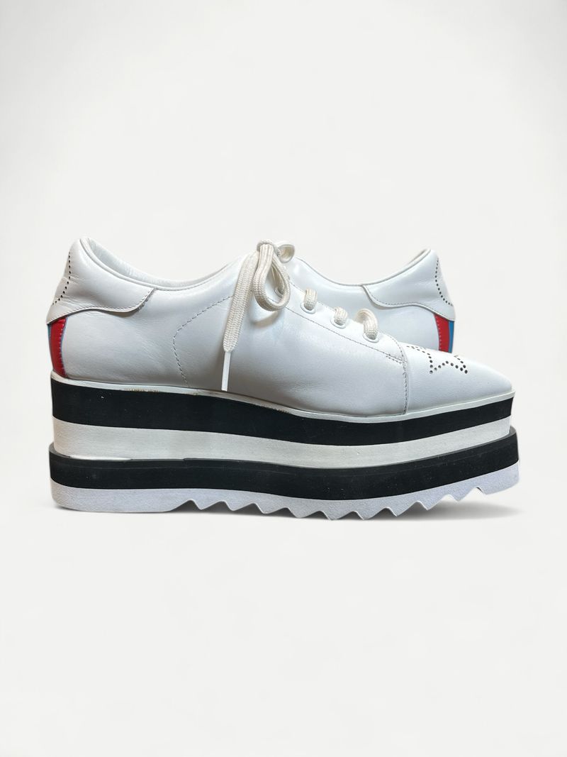 White Platform Brogues