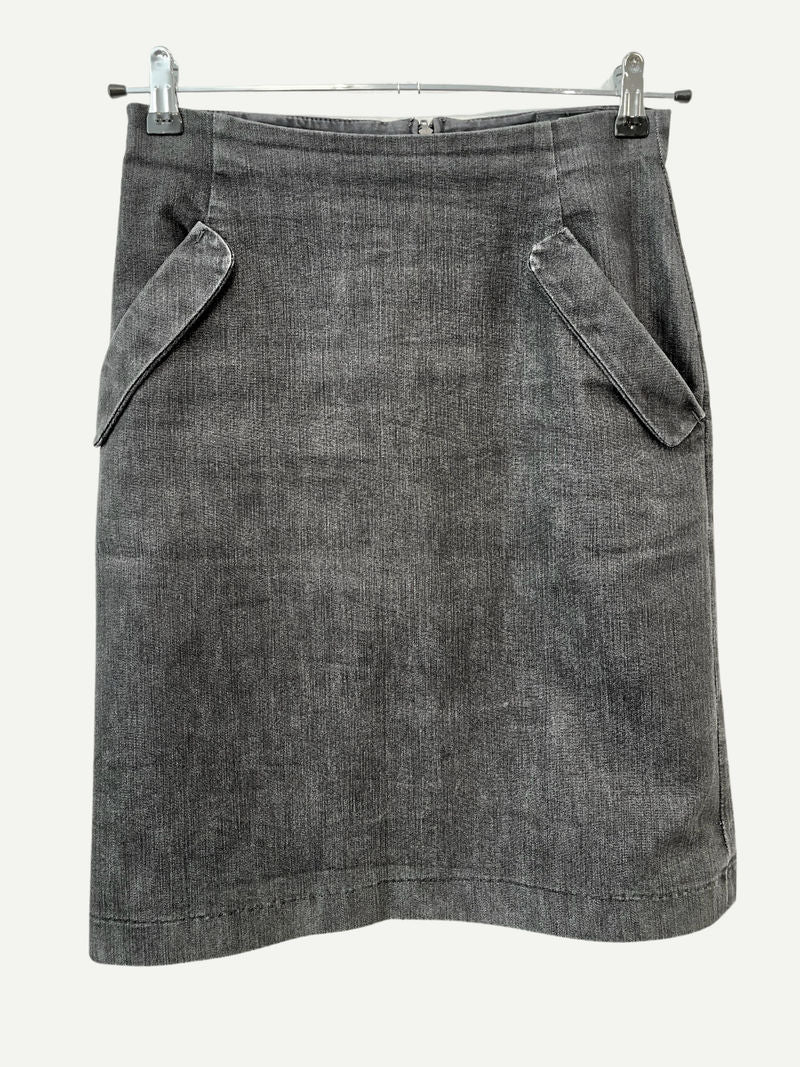 Dark Grey Knee Length Skirt