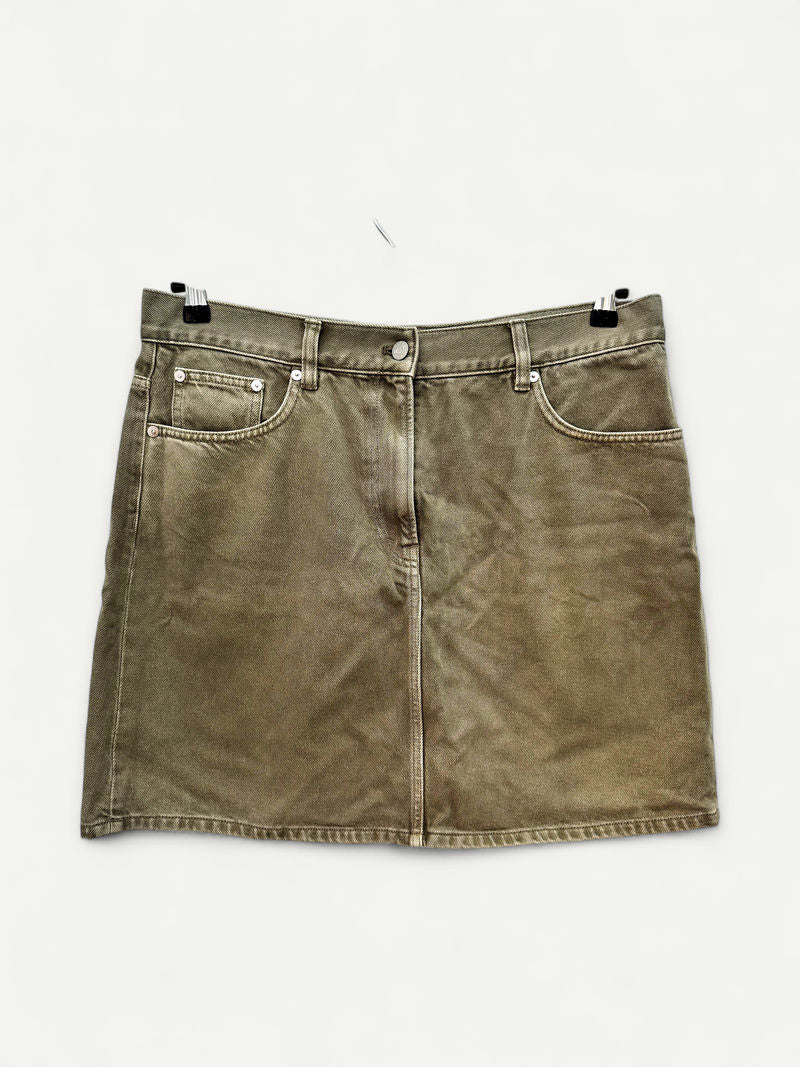 Beige Denim Skirt