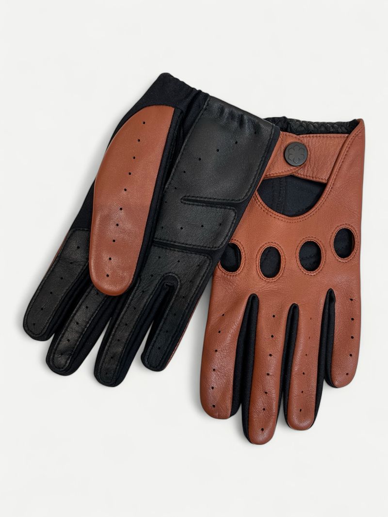 Bruna läderhandskar