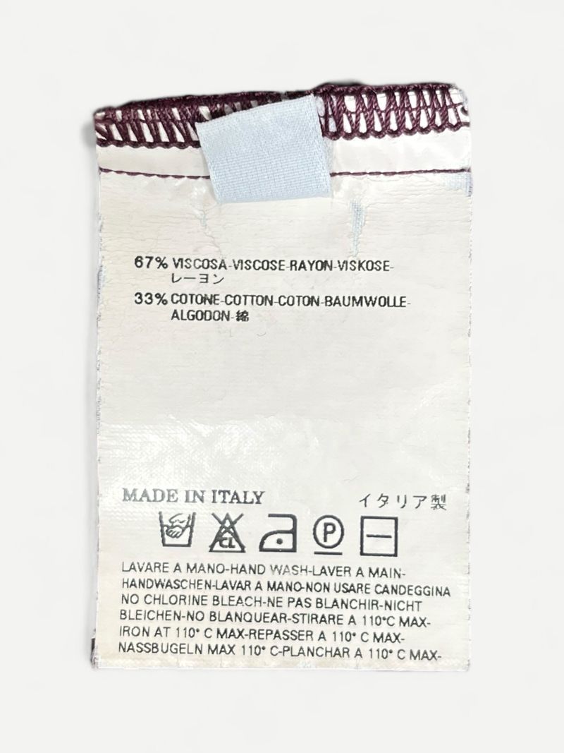 Långärmad topp med auberginemönster