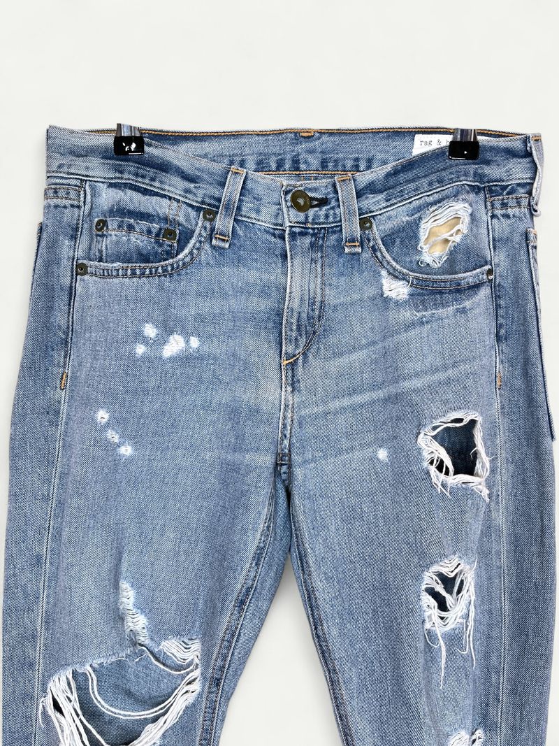 Blue Distressed Skinny Jeans
