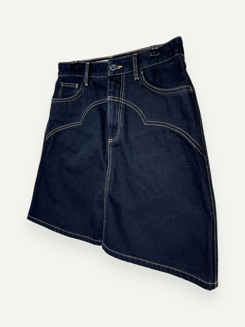 Black Denim Skirt