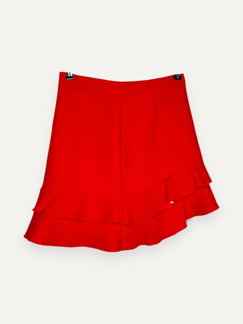 Red Mini Frill Skirt