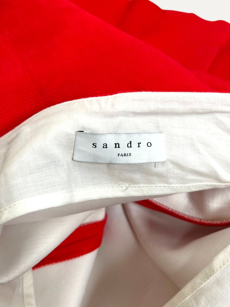 Red Mini Frill Skirt