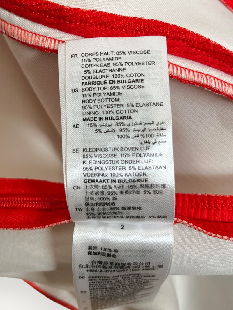 Red Mini Frill Skirt