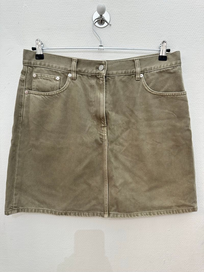 Beige Denim Skirt