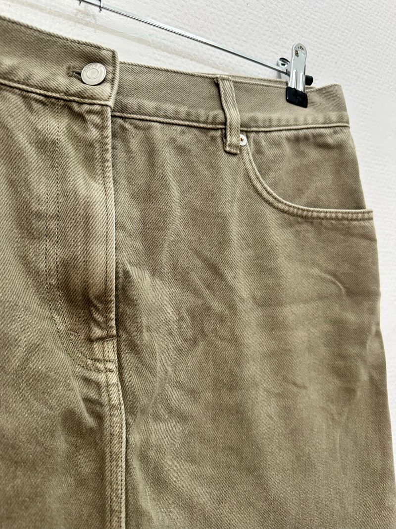Beige Denim Skirt