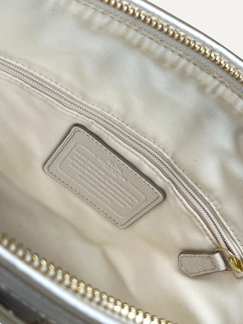 White Leather Tote Bag