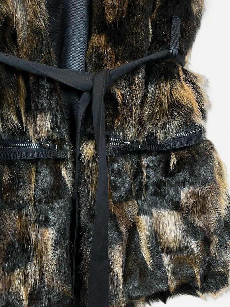 Animal Print Faux Fur Vest