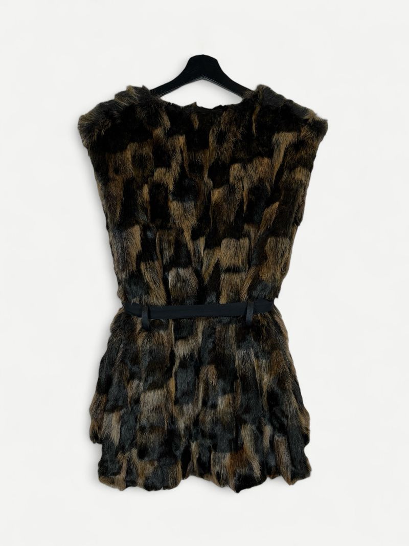 Animal Print Faux Fur Vest