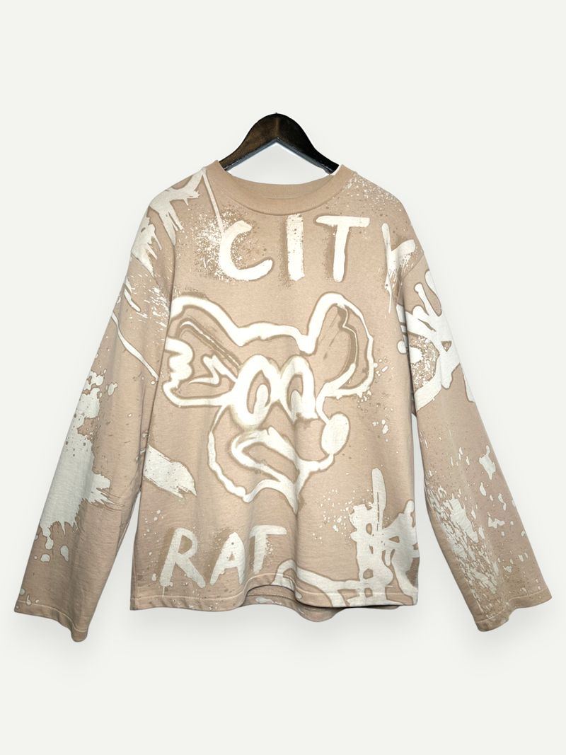 Beige Cotton Sweatshirt