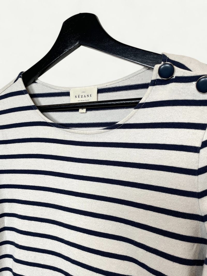 Blue and White Top