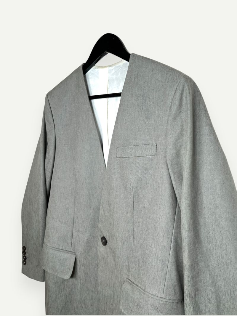 Grey Sketch Single Breasted Blazer