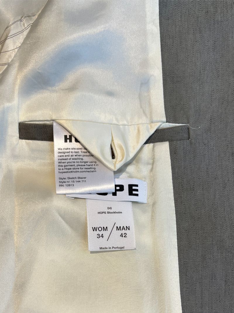 Grey Sketch Single Breasted Blazer