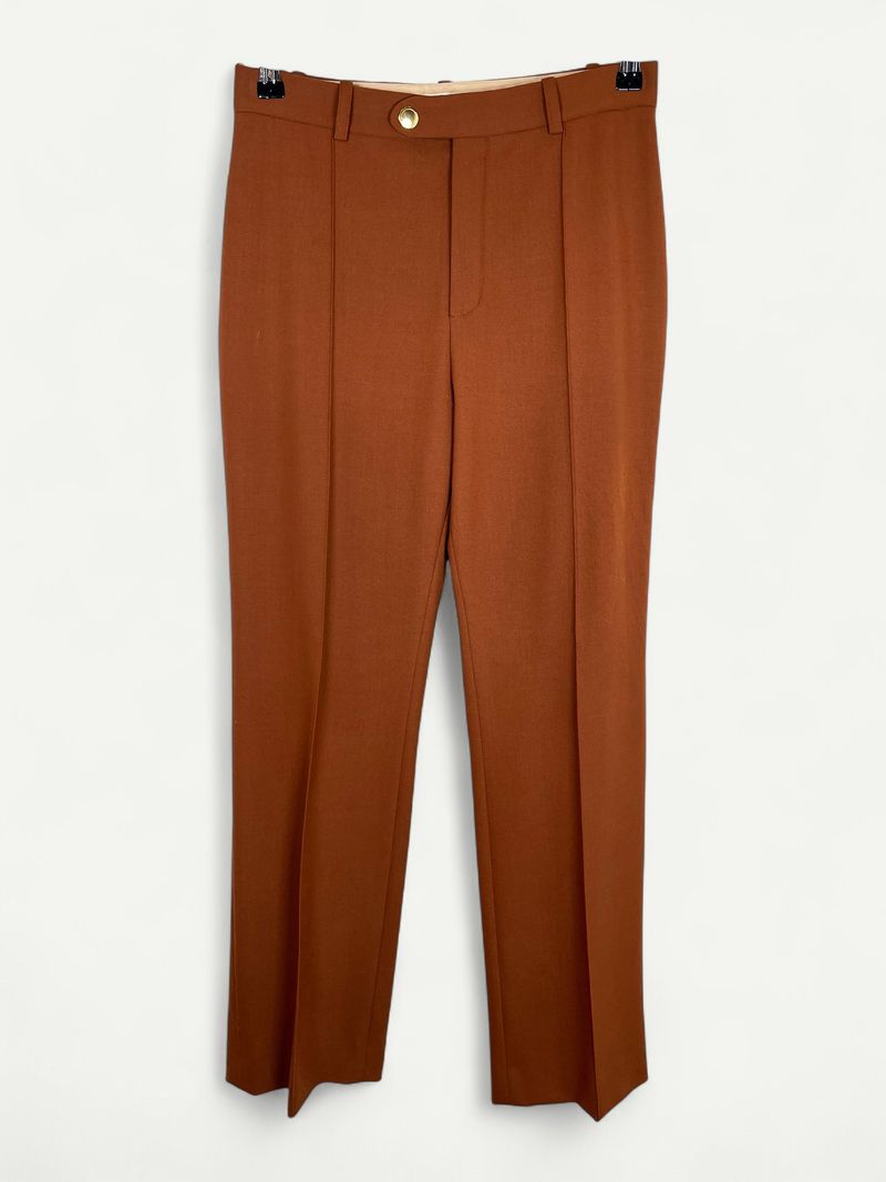 Wool Caramel Suit Pant