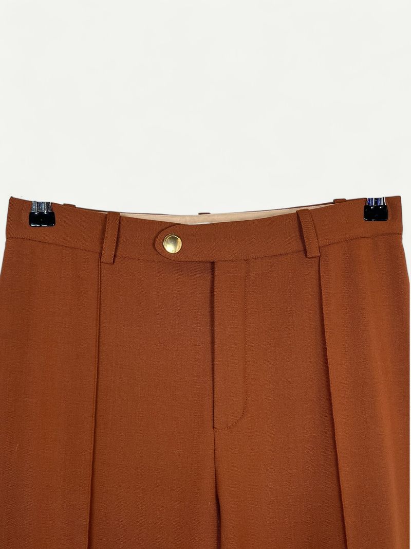Wool Caramel Suit Pant