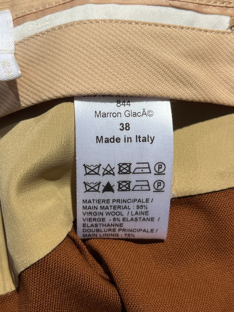 Wool Caramel Suit Pant