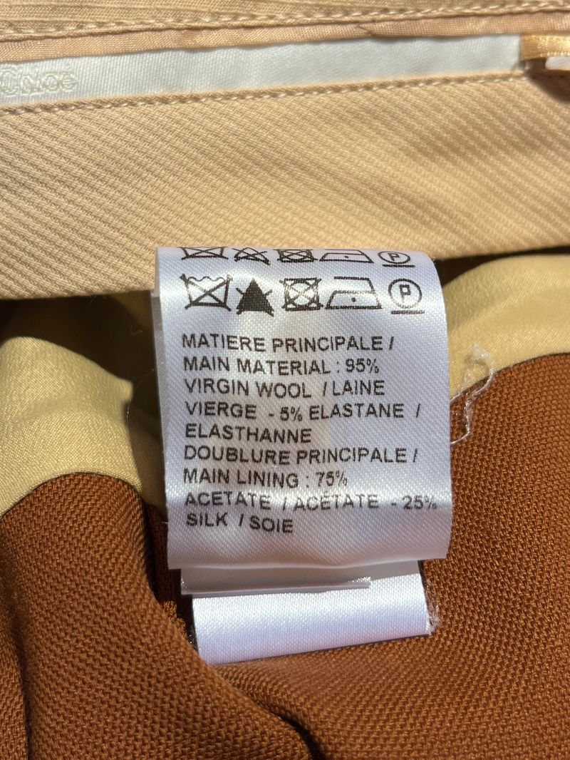 Wool Caramel Suit Pant