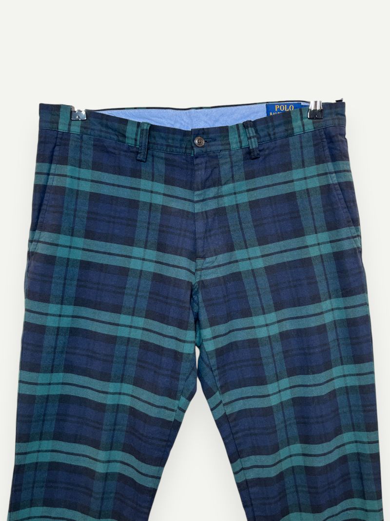 Green Plaid Suit Pants