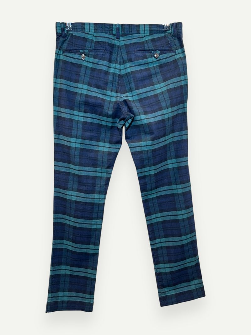 Green Plaid Suit Pants
