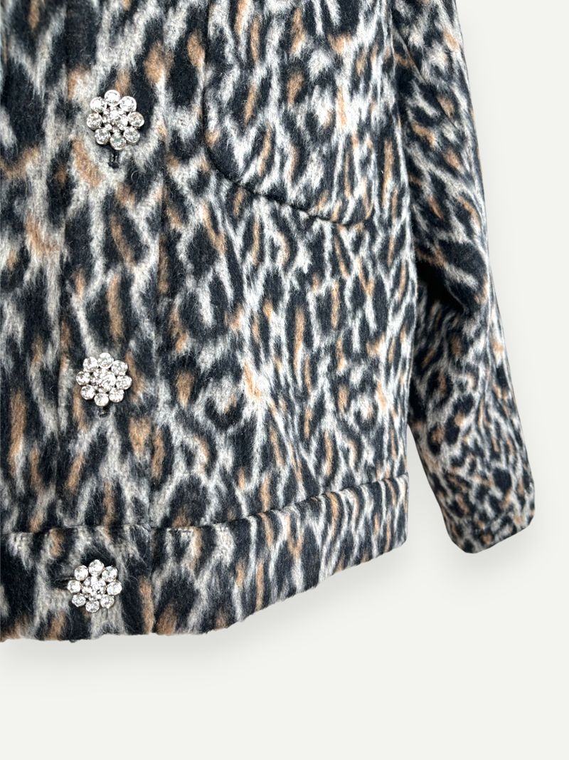 Animal Print Faux Fur Jacket