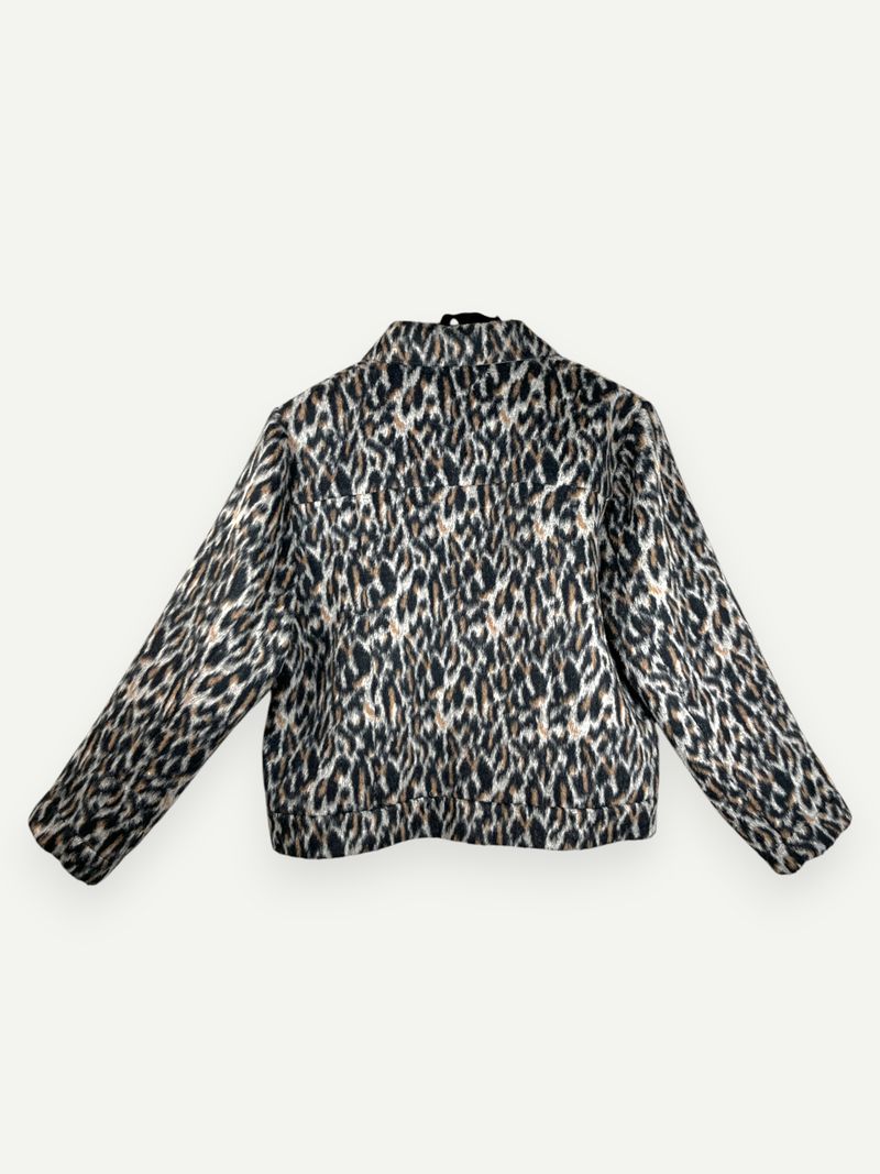 Animal Print Faux Fur Jacket