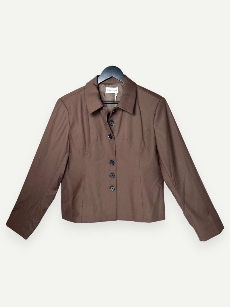 Espil Brown Single Breasted Blazer