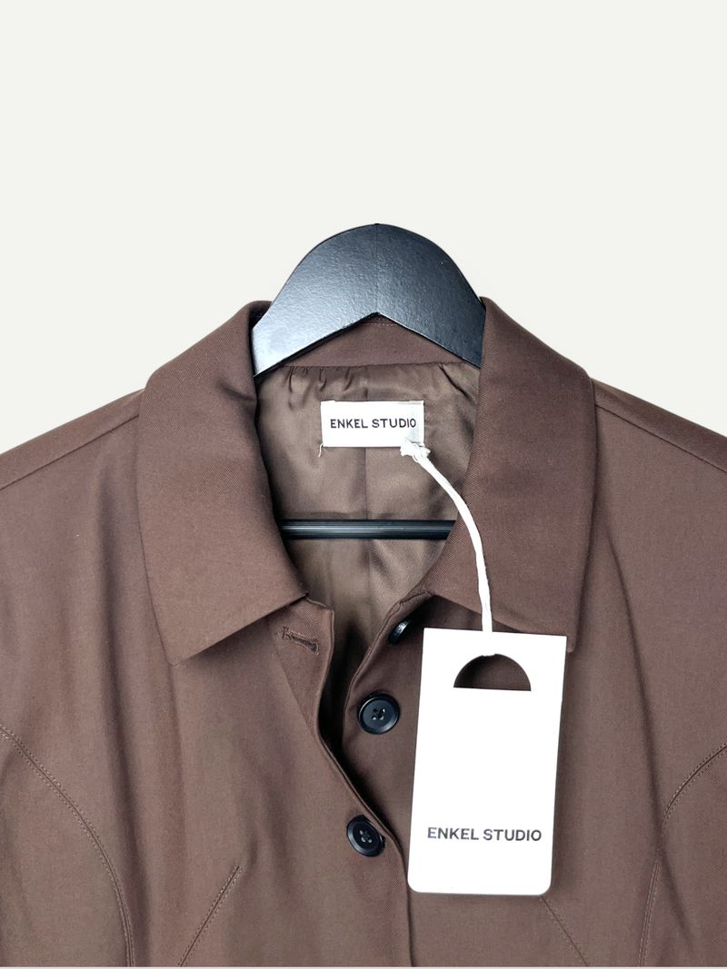 Espil Brown Single Breasted Blazer