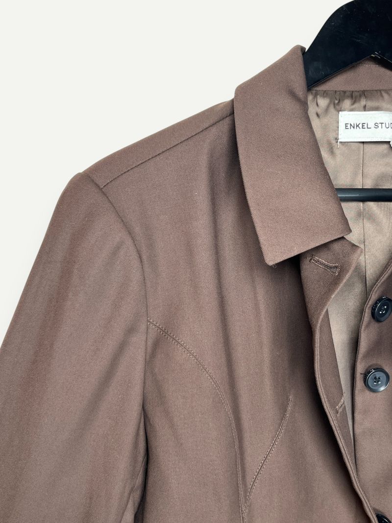 Espil Brown Single Breasted Blazer