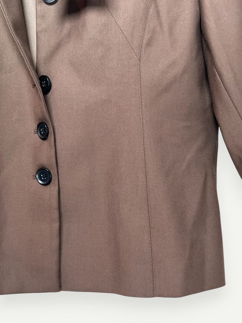 Espil Brown Single Breasted Blazer