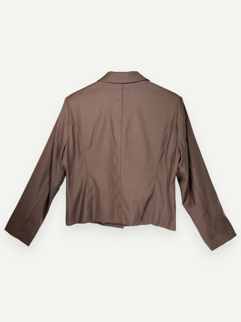 Espil Brown Single Breasted Blazer