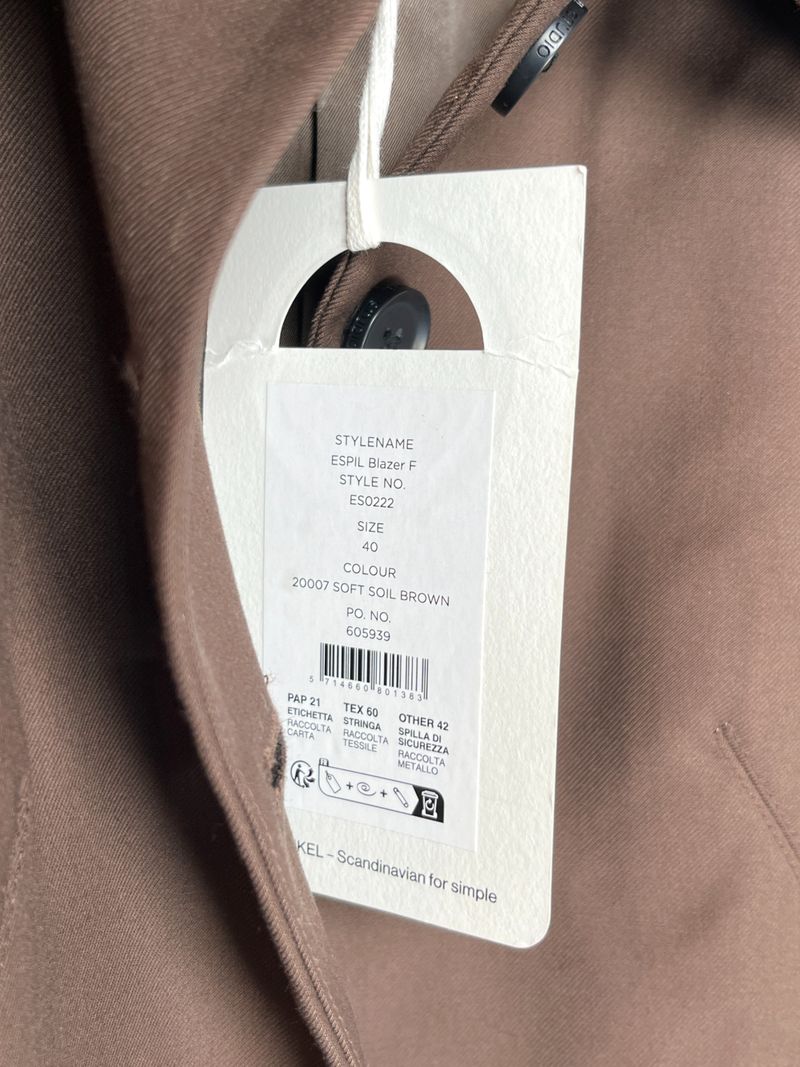 Espil Brown Single Breasted Blazer