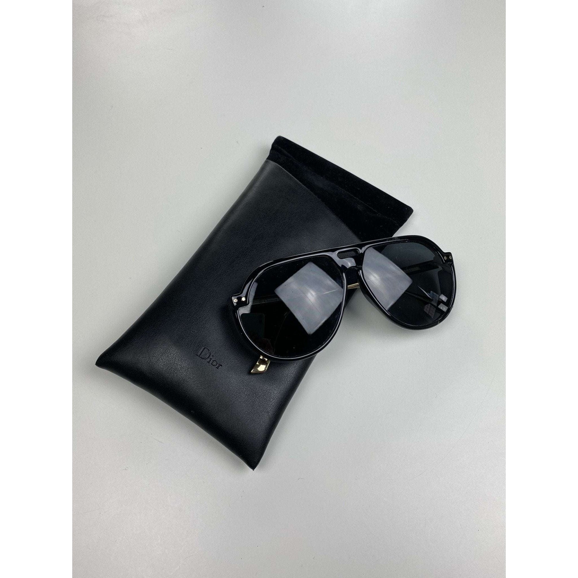 Black Aviator Sunglasses by Dior