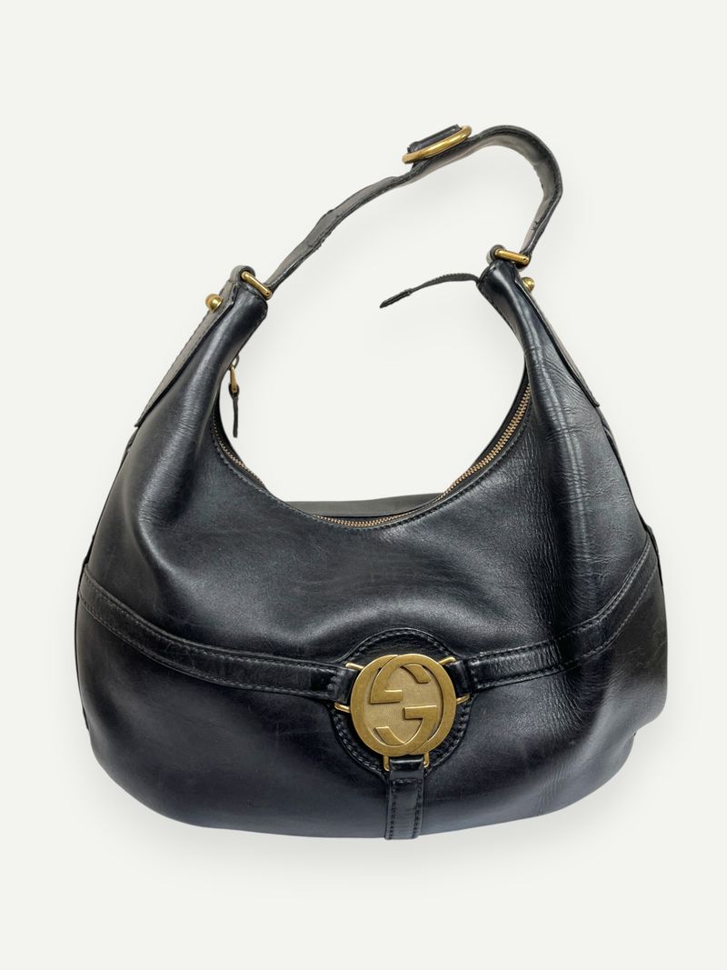 Amalfi Black Leather Hand Bag
