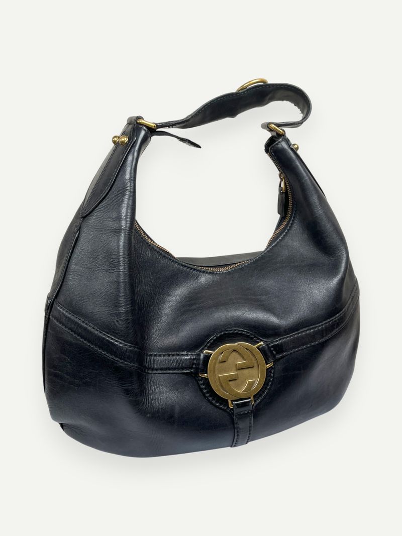 Amalfi Black Leather Hand Bag