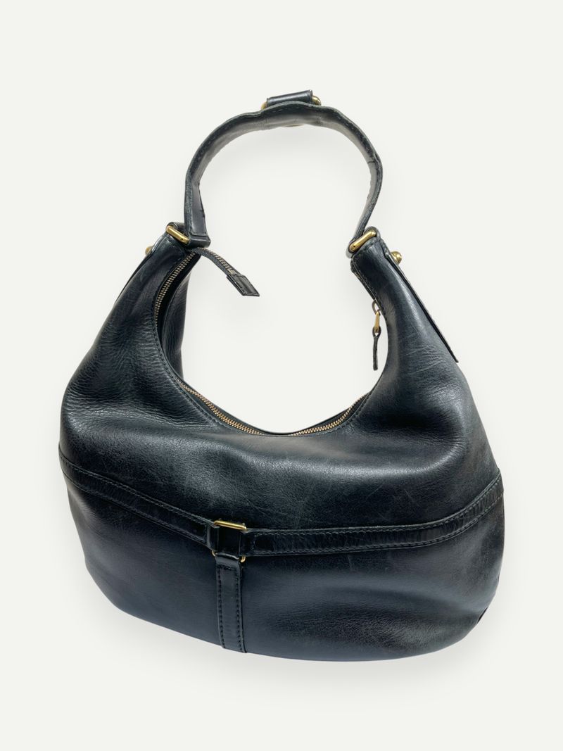 Amalfi Black Leather Hand Bag