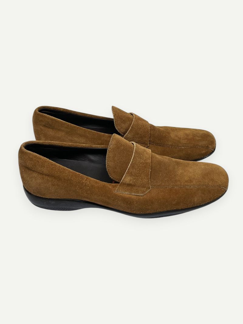 Brown Suede Loafers
