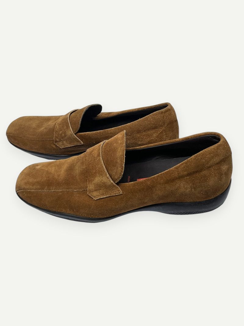 Brown Suede Loafers