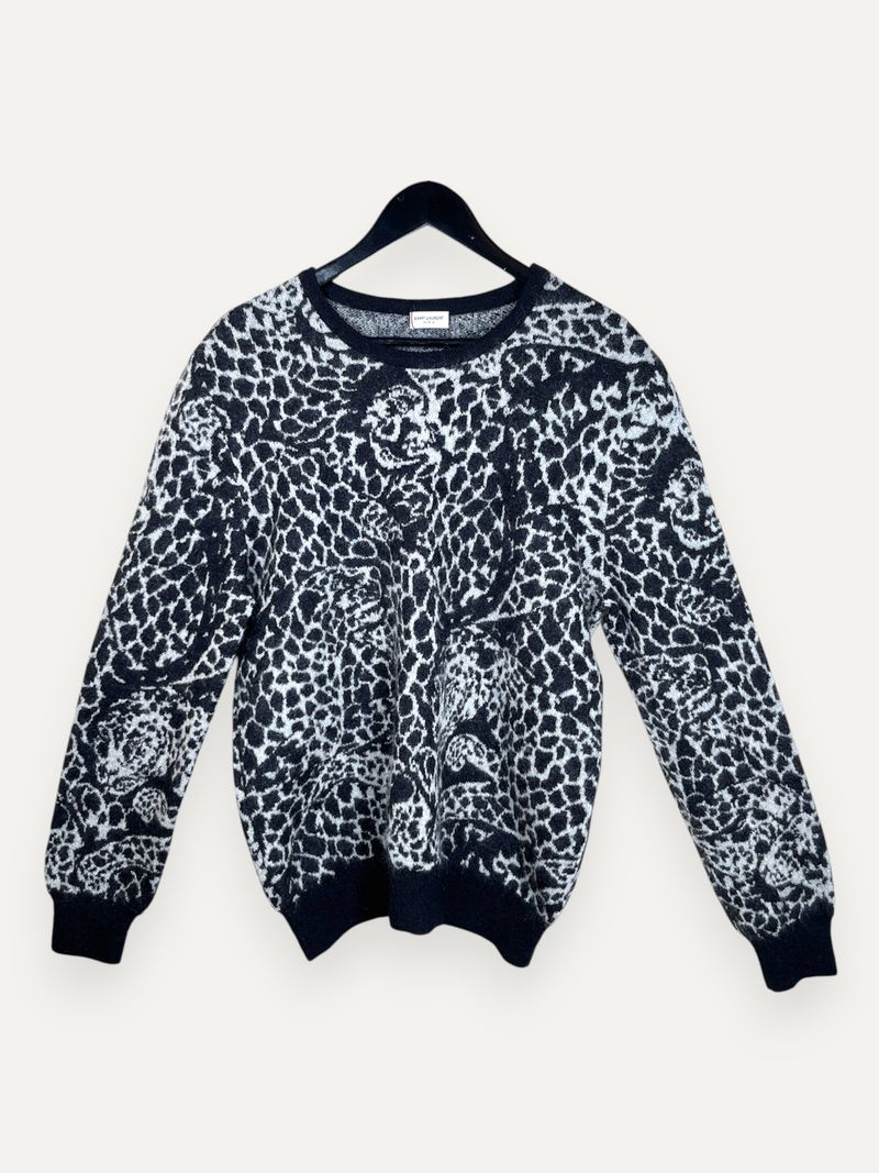 Black Animal Print Knit
