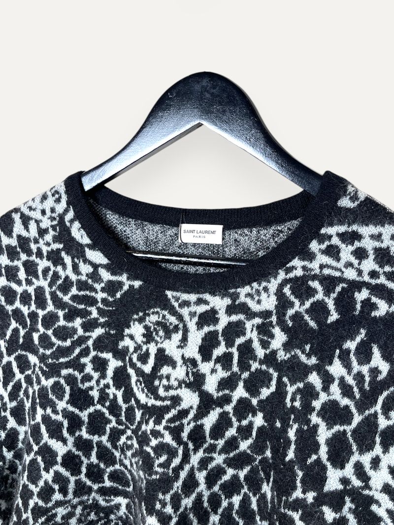 Black Animal Print Knit