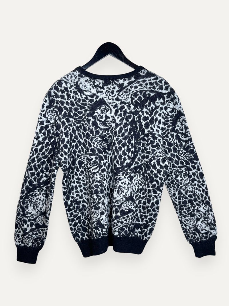 Black Animal Print Knit